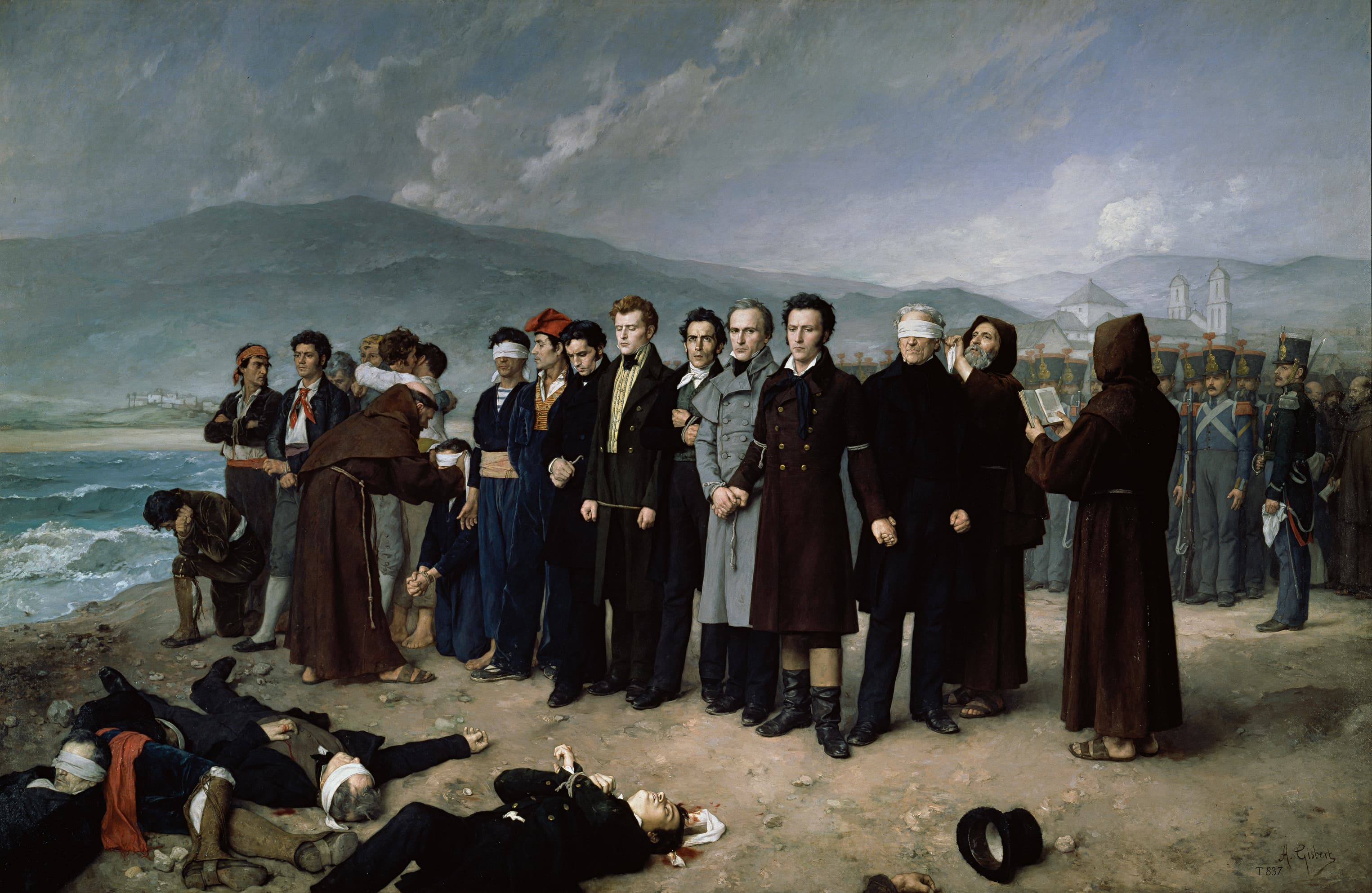 Antonio gisbert, Execution of Torrijos and his Companions on the Beach at Málaga